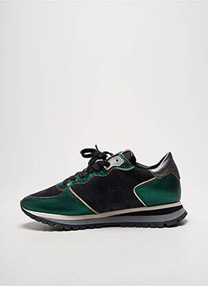 Adidași material neted toc plat până la 3 cm verde PHILIPPE MODEL femeie