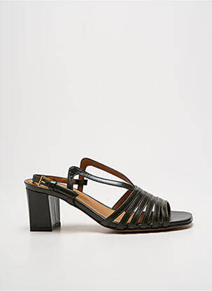 Sandale/pantofi decupați material neted toc de 4 la 6 cm verde ANTHOLOGY femeie
