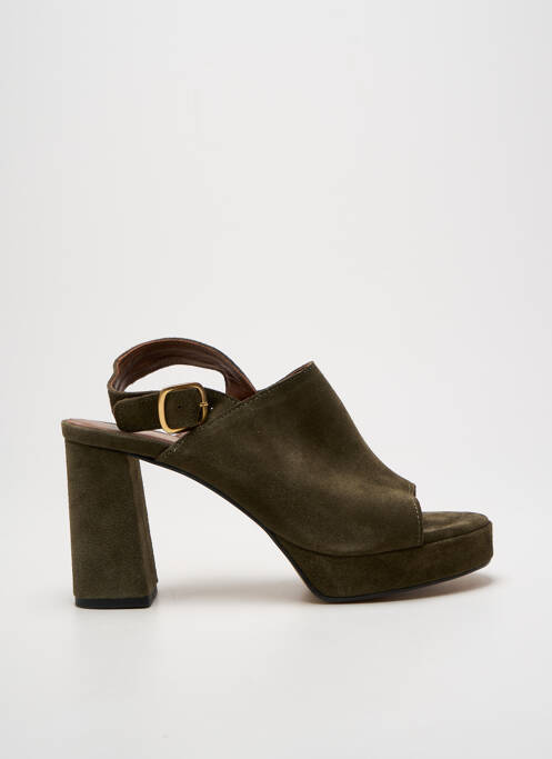 Sandale/Pantofi decupați verde ANONYMOUS femeie