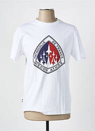 Tricou croială cambrată mâneci scurte alb PATROUILLE DE FRANCE bărbat