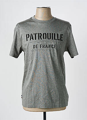 Tricou croială cambrată mâneci scurte gri PATROUILLE DE FRANCE bărbat