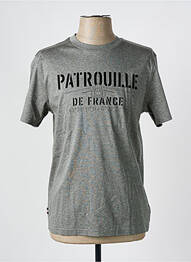Tricou croială cambrată mâneci scurte gri PATROUILLE DE FRANCE bărbat