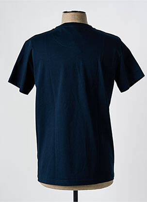 Tricou broderie mâneci scurte albastru MAISON FT bărbat