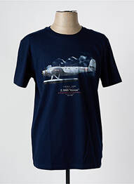 Tricou croială cambrată mâneci scurte albastru AERONAUTICA bărbat
