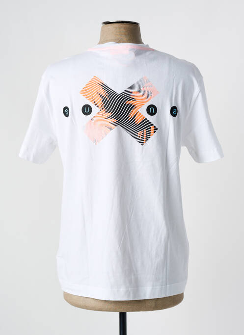 Tricou alb SUNS BOARDS bărbat