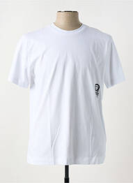 Tricou croială dreaptă mâneci scurte alb SUNS BOARDS homme
