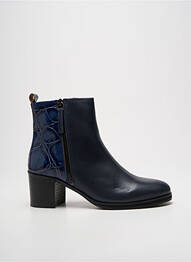 Botine/ghete material neted toc de 4 la 6 cm albastru QOO TUM femme