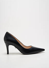 Pantofi cu toc țesătură satinată toc de 7 la 9 cm negru LODI femme