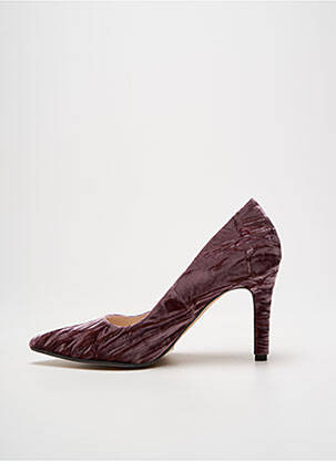 Pantofi cu toc țesătură satinată toc de 7 la 9 cm violet LODI femeie