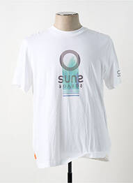 Tricou croială dreaptă mâneci scurte alb SUNS BOARDS bărbat