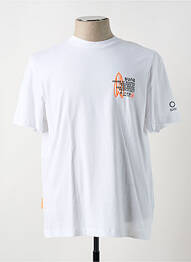 Tricou croială dreaptă mâneci scurte alb SUNS BOARDS bărbat