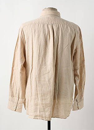 Cămașă cu mâneci lungi croială dreaptă bej EDEN PARK bărbat