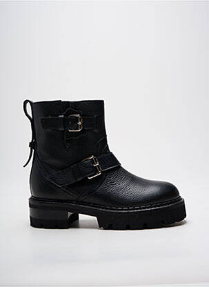 Botine/ghete material neted toc de 4 la 6 cm negru FREE LANCE femeie