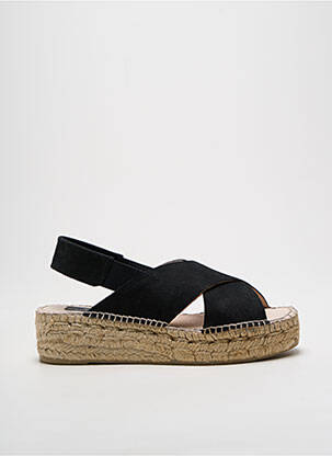 Espadrile vârf deschis toc de 4 la 6 cm negru GAIMO femeie