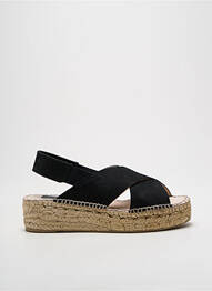 Espadrile vârf deschis toc de 4 la 6 cm negru GAIMO femme
