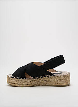 Espadrile vârf deschis toc de 4 la 6 cm negru GAIMO femeie