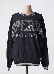 Hanorac serigrafie flockată mâneci lungi negru SUPERDRY femme