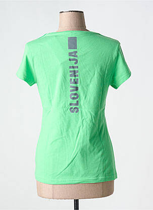 Tricou serigrafie flockată mâneci scurte verde ADIDAS femeie