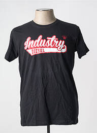 Tricou croială dreaptă mâneci scurte negru DIESEL bărbat