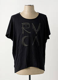 Tricou imprimeu fantezie mâneci scurte negru RVCA femme