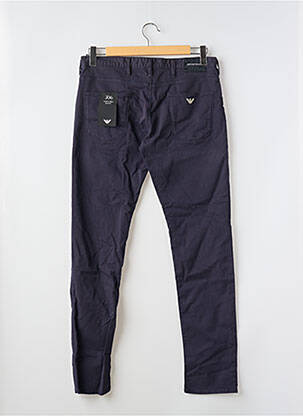 Pantalon slim închidere cu fermoar sub clapetă cu nasturi albastru EMPORIO ARMANI bărbat