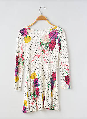 Rochie midi guler rotund mâneci lungi alb GUESS fată