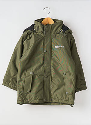 Parka buzunare cu glugă verde WORLDFIVE băiat
