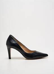 Pantofi cu toc țesătură satinată toc de 4 la 6 cm negru PERLATO femme