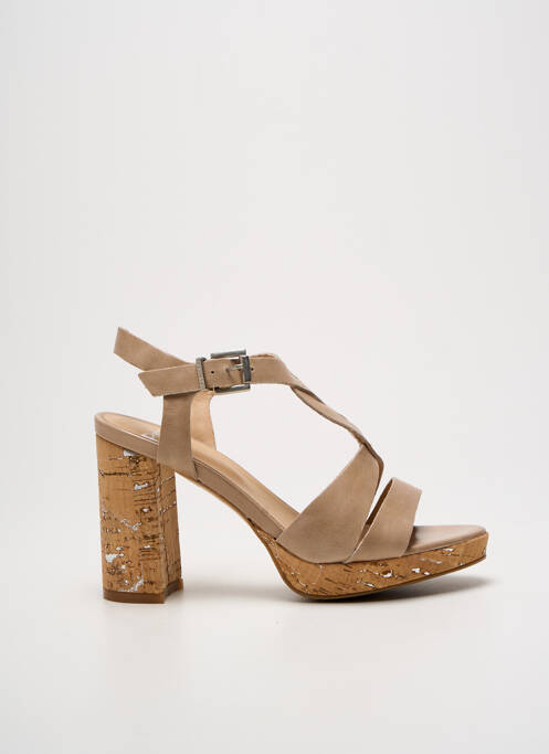 Sandale/Pantofi decupați bej PERLATO femeie