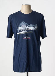Tricou elasticitate mâneci scurte albastru AERONAUTICA homme