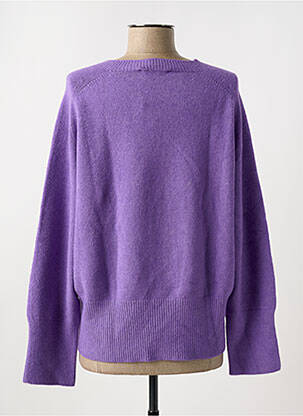 Pulover croială dreaptă mâneci lungi violet BLANC BOHEME femeie