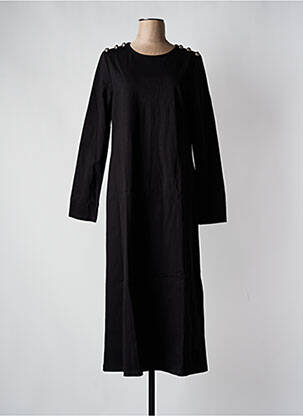 Rochie lungă mâneci lungi mâneci lungi negru BLANC BOHEME femeie