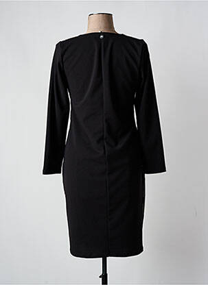Rochie midi imprimeu fantezie mâneci lungi negru BLANC BOHEME femeie
