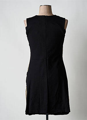 Rochie midi imprimeu fantezie fără mâneci negru BLANC BOHEME femeie
