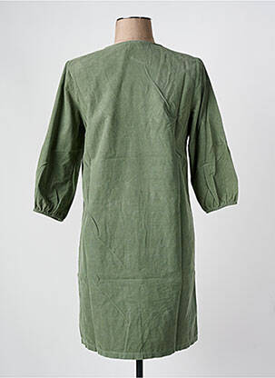 Rochie midi mâneci 3/4 mâneci 3/4 verde BLANC BOHEME femeie