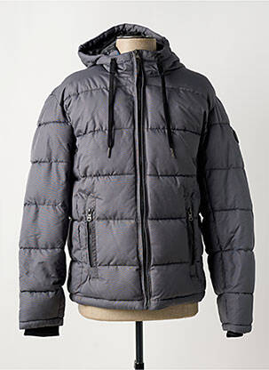 Geacă matlasată mâneci lungi cu glugă gri CALVIN KLEIN homme