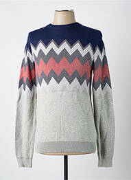 Pulover guler rotund mâneci lungi albastru BRICE homme