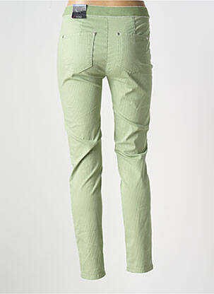 Pantalon slim talie elastică verde TONI femeie