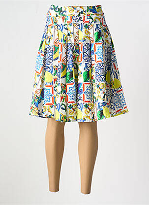 Fustă midi albastru LEO & UGO femeie