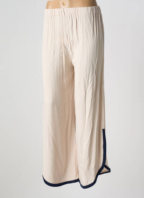 Pantalon larg bej ELEONORA AMADEI femeie