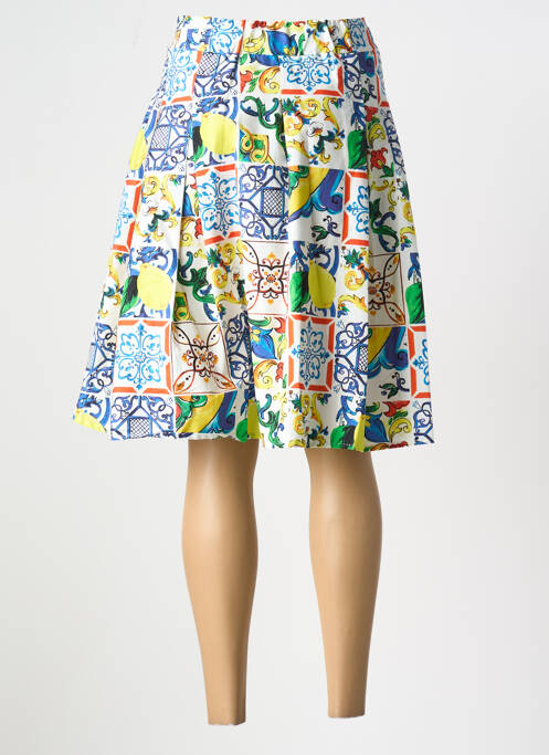 Fustă midi albastru LEO & UGO femeie