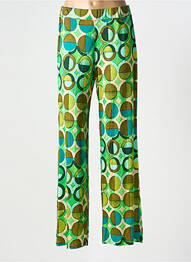 Pantalon drept elasticitate mărime normală verde MARIA BELLENTANI femme