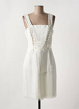 Rochie midi fără mâneci fără mâneci alb LESLIE femeie