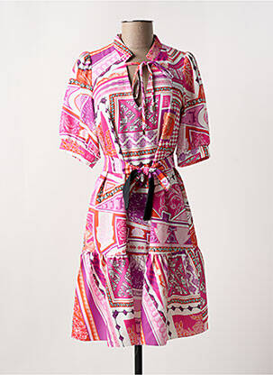 Rochie midi roz LESLIE femeie