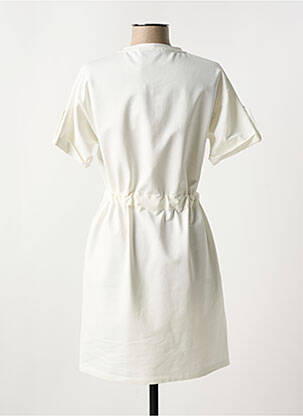 Rochie scurtă mâneci scurte mâneci scurte alb LESLIE femeie