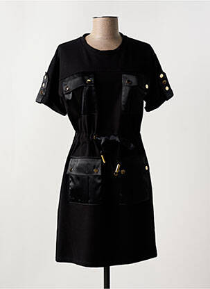 Rochie scurtă mâneci scurte mâneci scurte negru LESLIE femeie