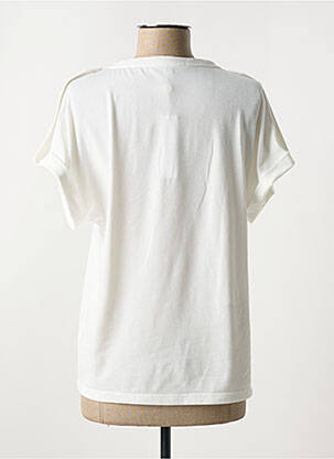 Tricou imprimeu fantezie mâneci scurte alb LESLIE femeie