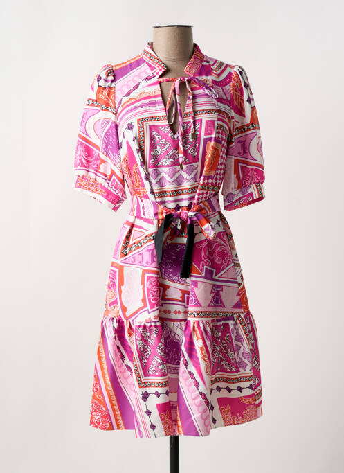 Rochie midi roz LESLIE femeie