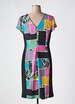 Rochie midi imprimeu fantezie fără mâneci negru JOSEPH RIBKOFF femeie