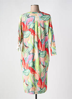 Rochie midi imprimeu floral mâneci 3/4 verde TONI femeie